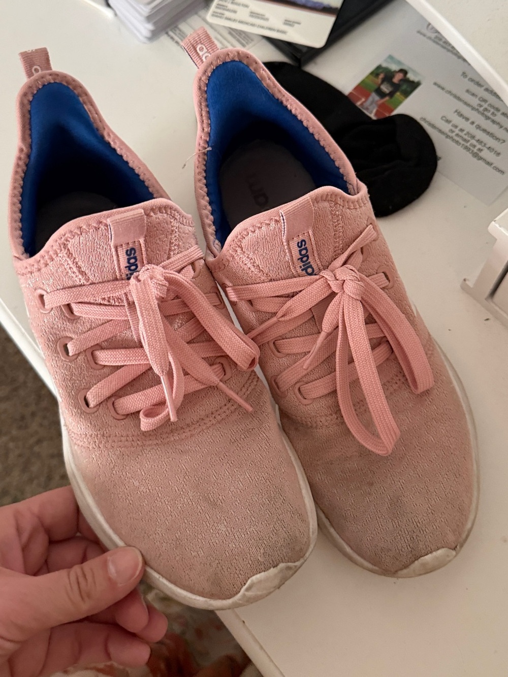 Well-loved Adidas Cloudfoam Pure Running Shoe in pink